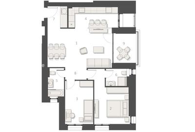 Apartament cu 3 camere decomandat, mobilat în Aviației - 29