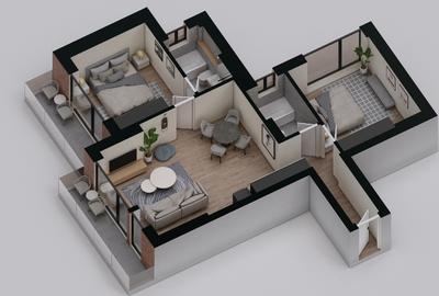 Apartament cu 3 camere semidecomandat în Pipera - 9