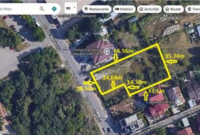 Teren intravilan 1838 mp, D=18,54m, str.Manastirii nr.7D, ultracentral - 1
