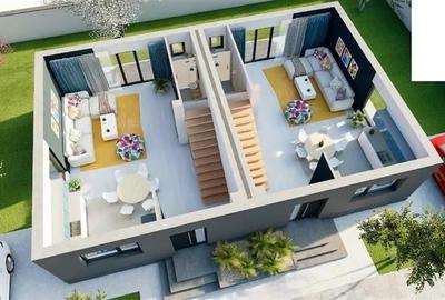 Vila tip duplex P+1E cu 4 camere proiect finalizat Tunari comision 0% - 3