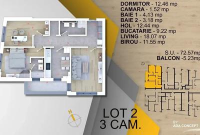 Apartament cu 3 camere decomandat în Theodor Pallady - 2