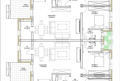Duplex cu 3 camere cu Teren 340 Mp în Aeroport - 2