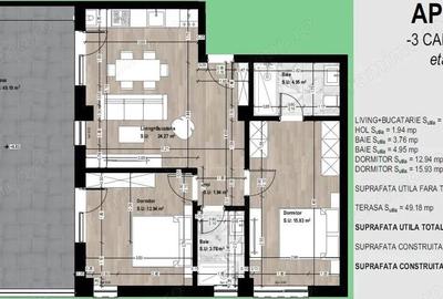 Apartament 3 camere Otopeni + terasa 50 mp - BEST DEAL! - 1