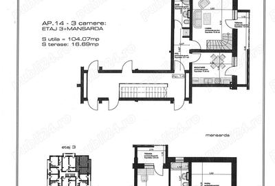 Apartament spa?ios 3+1 camere, proprietar - 1