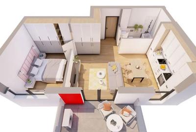 Garsonieră decomandată, mobilată în UTA - 2