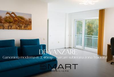 Garsoniera decomandata 46mp utili + loc de parcare subteran zona Tractorul Garsoniera decomandata 46mp utili + loc de parcare subteran zona Tractorul - 1