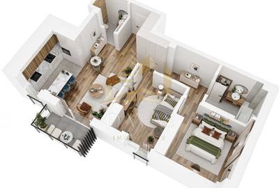 Apartament cu 3 camere semidecomandat în Baciu - 2