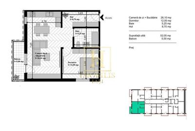 Apartament cu 2 camere în Bucium - 1