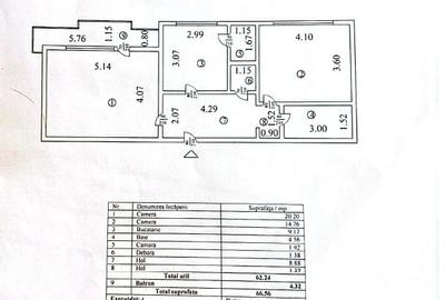 Apartament cu 2 camere decomandat, mobilat în Rahova - 23
