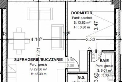 Apartament cu 2 camere semidecomandat în Central - 1