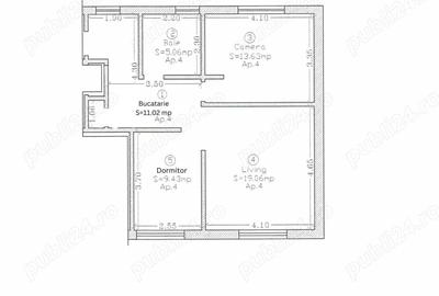 Apartament cu 3 camere decomandat în Giarmata - 4