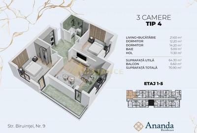 Apartament cu 3 camere decomandat în Central - 7