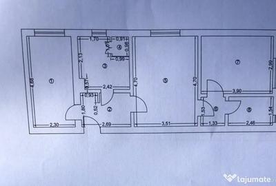 Apartament cu 3 camere semidecomandat în Central - 1