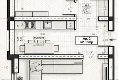 Apartament cu 2 camere decomandat, mobilat în Giroc - 6