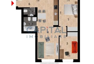 Comision 0!Vanzare apartament cu 3 camere in cartierul Zorilor - 2