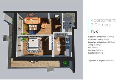 Apartament 2 camere situat in Eforie N - 7