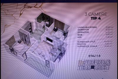 Apartament cu 3 camere decomandat în Berceni - 9