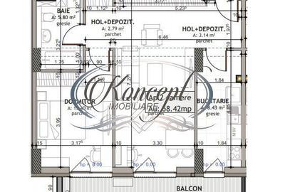 Apartament cu 2 camere în Iris - 9