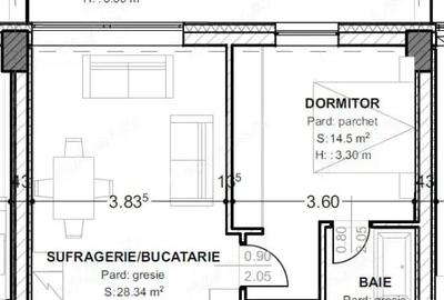 Apartament cu 2 camere semidecomandat în Central - 1
