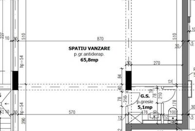 Spațiu comercial, de 65 mp, în Tractorul - 2