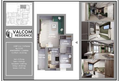 Valcom Residence Bartolomeu, Garsoniera, terasa 4.07, Comision 0% Valcom Residence Bartolomeu, Garsoniera, terasa 4.07, Comision 0% - 5