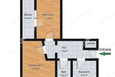 Apartament cu 2 camere decomandat, mobilat în Trei Stejari - 4