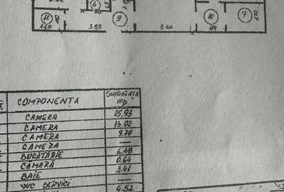 Apartament cu 3 camere decomandat în Central - 1