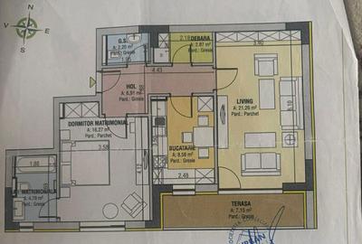 Apartament cu 2 camere decomandat în Central