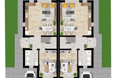 Dezvoltator: Duplex in cartier privat - 4,5 camere, 2 bai cu dormitor la parter - 6