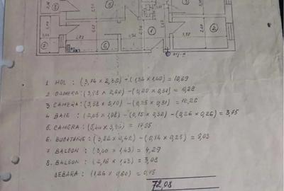 Apartament cu 3 camere decomandat în Central