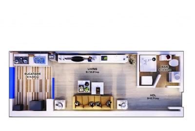 Garsonieră semidecomandată, mobilată în Theodor Pallady - 1