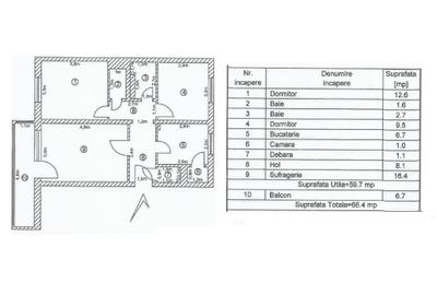 Apartament cu 3 camere decomandat, mobilat în Mazepa 1