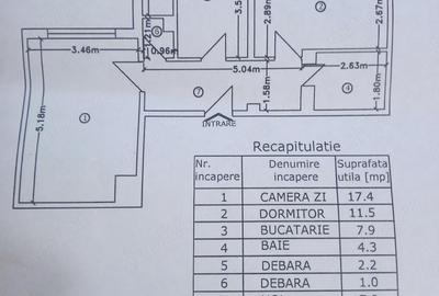 Apartament cu 2 camere decomandat în Central