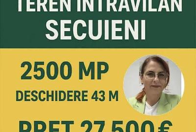 Teren de 2500 mp, în Est