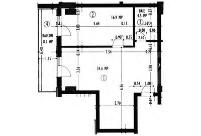 Apartament cu 2 camere semidecomandat în Mărăști - 3