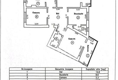 Apartament cu 4 camere, 2 bai, 2 balcoane,decomandat,Spitalul Judetean - 7