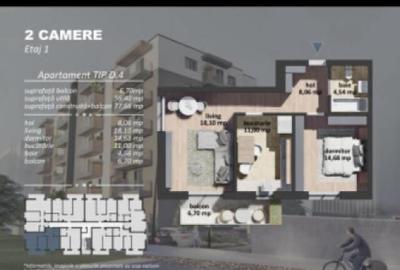 Apartament 2 camere de vanzare zona Postalionului - 1
