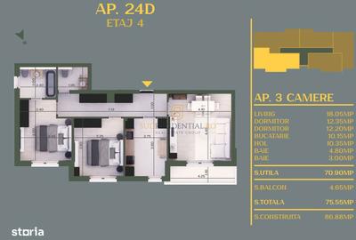 Apartament cu 3 camere decomandat în Berceni - 15