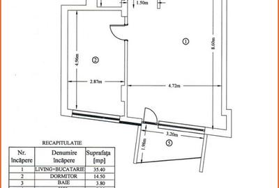 Apartament cu 2 camere semidecomandat în Banu Manta - 9