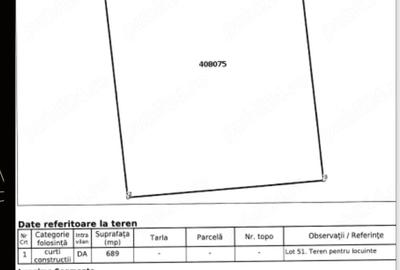 Teren de 689 mp, în Remetea Mare