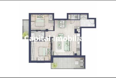 Apartament spatios 2 camere, Turnisor