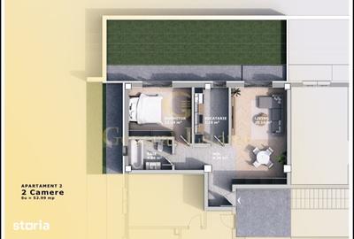 Apartament cu 2 camere decomandat în Bârnova - 4