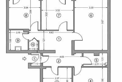 Apartament cu 4 camere decomandat, mobilat în Magheru - 12