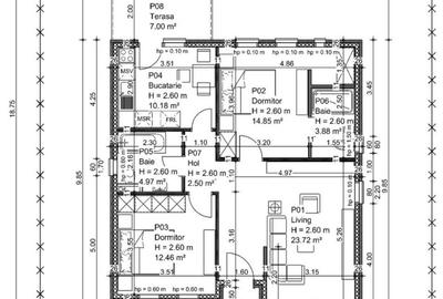Casă cu 3 camere cu Teren 320 Mp în Clinceni