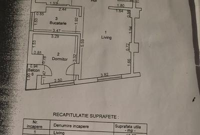 Apartament cu 2 camere semidecomandat în Central