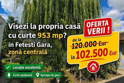 Casă cu Teren 953 Mp în Fetești-Gară