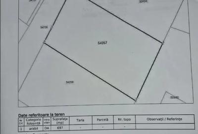 Teren de 697 mp, în Ernei