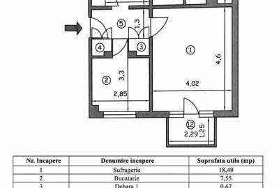 Apartament cu 3 camere decomandat în Central