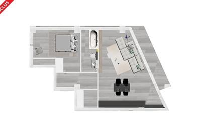 Apartament cu 2 camere decomandat în Tomis Plus