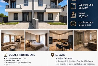 Casă cu Teren 300 Mp în Braytim